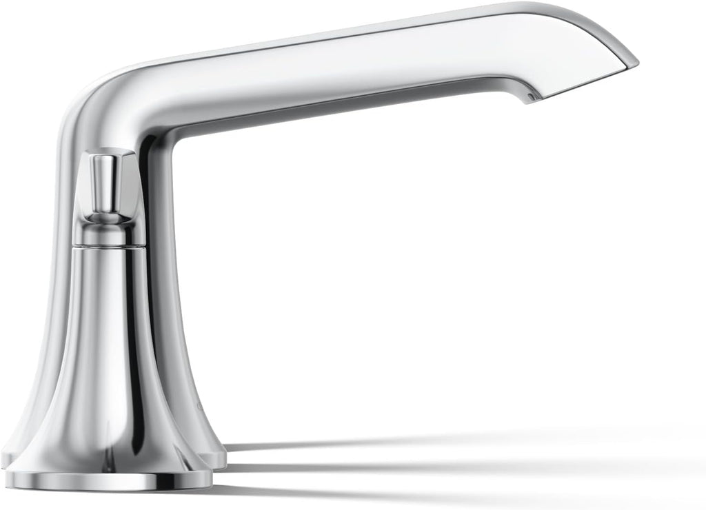 Kohler K-22020-4-CP Kohler K-22020-4 Tempered 1.2 GPM Widespread Bathroom Faucet with UltraGlide and Pop-Up Drain Assembly