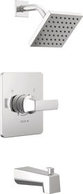 Delta Faucet Velum 14 Series Single-Function Chrome Tub and Shower Faucet Set, Valve Trim Kit, Shower Handle, Delta Shower Trim Kit, Shower Set, Chrome T14437 (Valve Not Included)