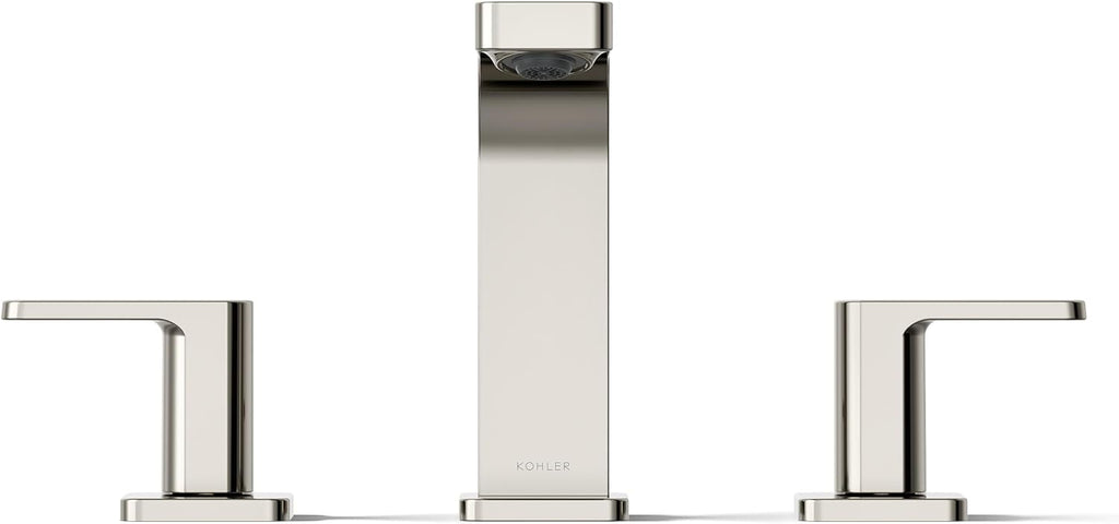 Kohler 23484-4-SN Parallel® Widespread Bathroom Sink Faucet, 1.2 gpm, Vibrant Polished Nickel