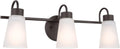 Kichler Erma 3-Light Bathroom Vanity Light Fixture with Satin Etched Glass Shades, Traditional Wall Mount Lighting over Mirror in Olde Bronze, 23 x 8.5 in, 45887NI