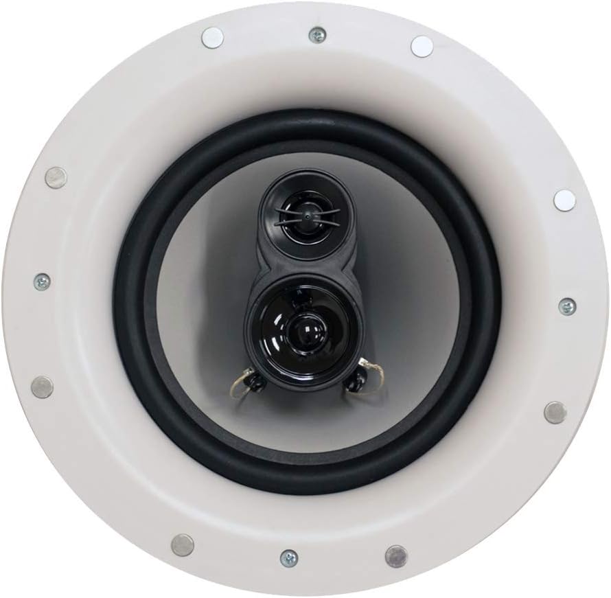 Acoustic Audio by Goldwood CSic84 Frameless 8' in Ceiling 5 Speaker Set 3 Way Home Theater Speakers, White, (Model: CSic84-5S)
