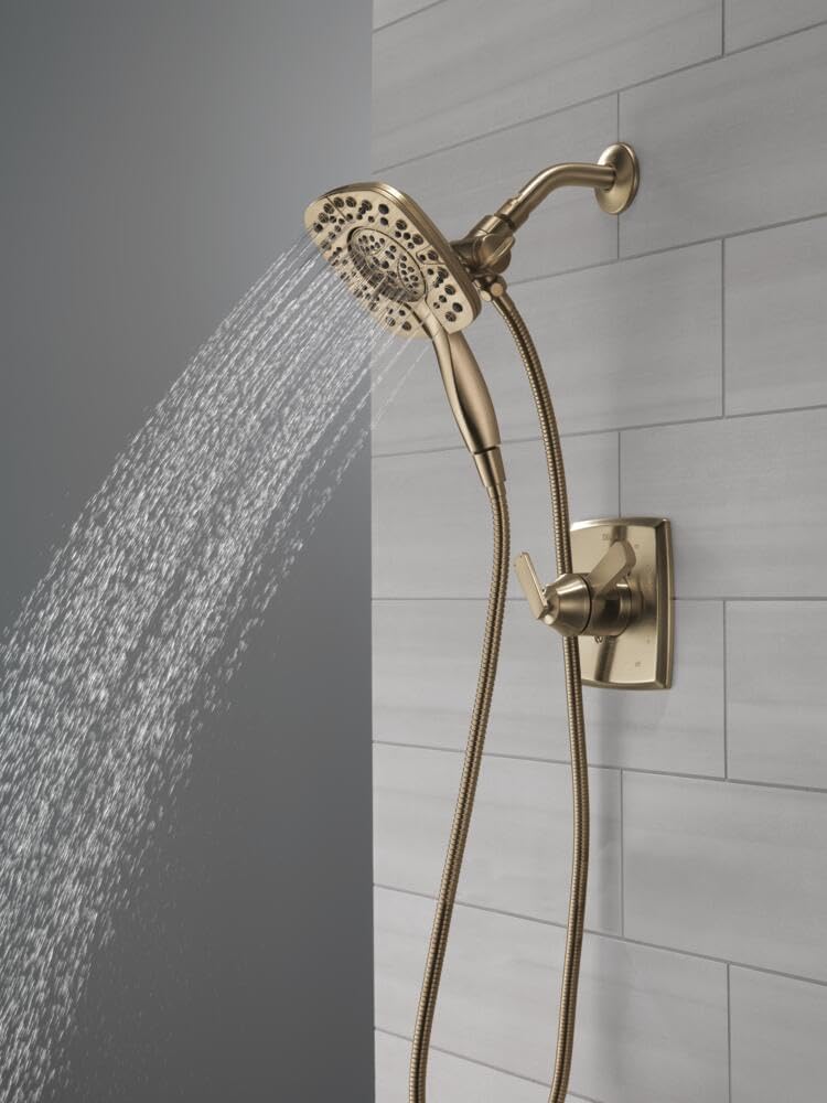 Delta Ashlyn 17 Series Dual-Function Shower Faucet Set with In2ition 2-in-1 Dual Shower Head with Handheld Spray, Gold 2-Handle Valve Trim Kit, Champagne Bronze T17264-I-CZ (Valve Not Included)