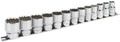 Sealey AK2674 Walldrive Imperial Socket Set, 1/2' Square Drive, 12PT, Silver, 13 Pieces