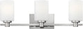 Hinkley Karlie Transitional Three Light Bathroom Vanity Fixture, Brushed Nickel