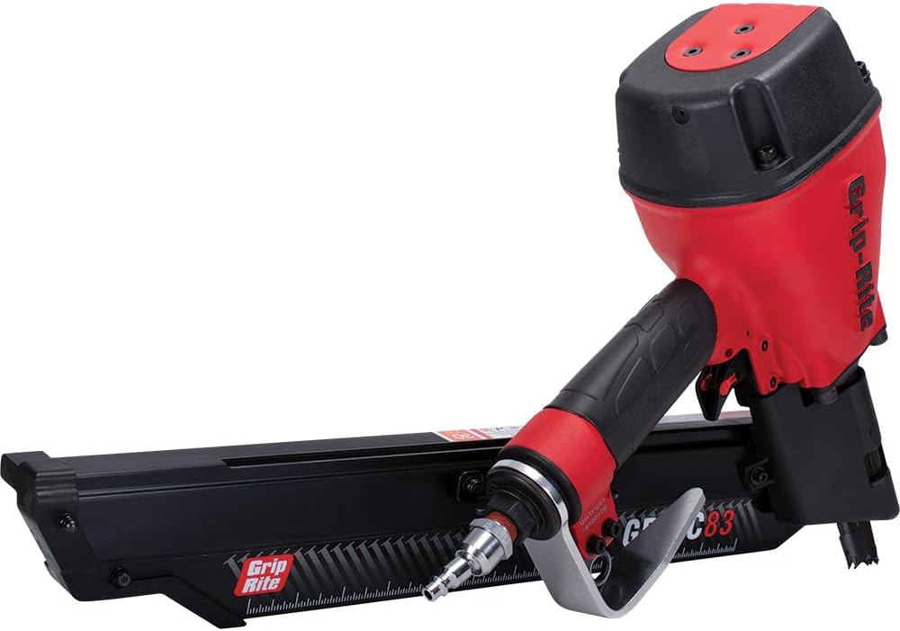 Grip-Rite GRTFC83 30-Degree Short Body Paper Tape Framing Nailer, Accepts 2' to 3-1/4' Clipped and Round Head Paper Tape Framing Nails