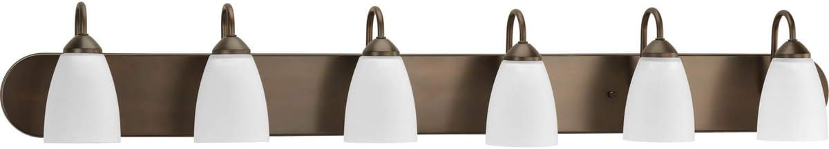 Progress Lighting P2714-20 Gather Collection 6-Light Vanity Fixture, Antique Bronze