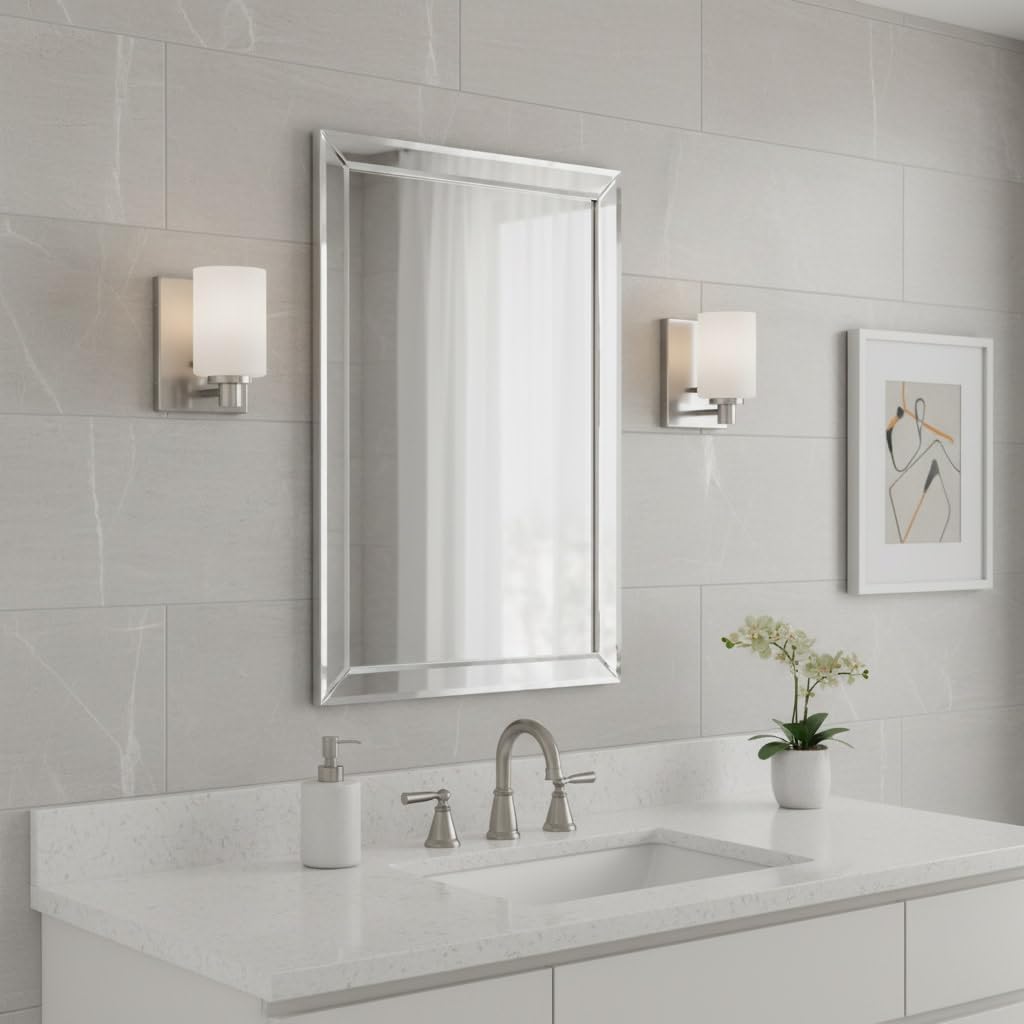 Hinkley Karlie Transitional One Light Bathroom Vanity Fixture, Brushed Nickel