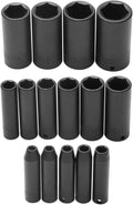 Stanley-Proto J72116 15 Piece 6 Point 3/8' Drive Deep Impact Socket Set