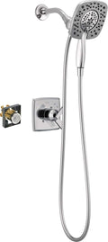 DELTA Ashlyn 17 Series Dual-Function Shower Trim Kit with 2-Spray Touch-Clean In2ition 2-in-1 Hand Held Shower Head with Hose, Chrome T17264-I (Valve Included)