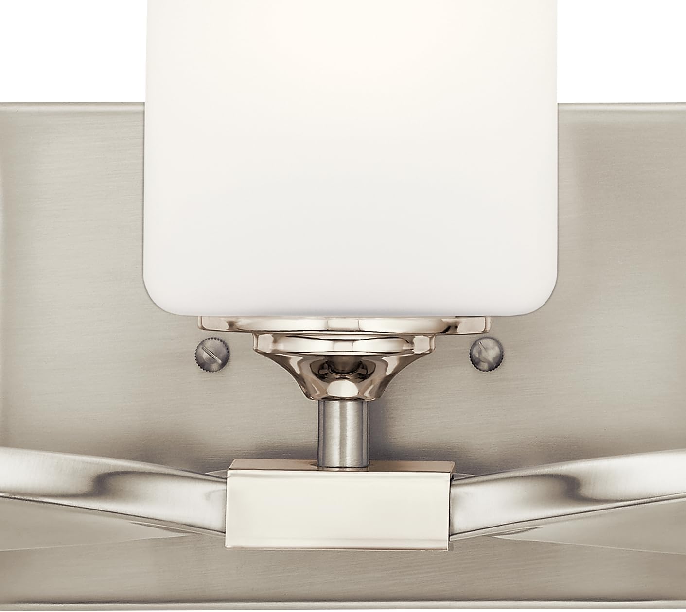 Kichler Marette 22.75' Vanity Light in Brushed Nickel, 3-Light Modern Bathroom Light with Satin Etched Cased Opal Glass, (22.75' W x 8' H), 55002NI