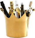 Ice Bucket Ice Bucket for Parties Stainless Steel Beverage Tub Wedding Banquet Bar Accessories(Gold)