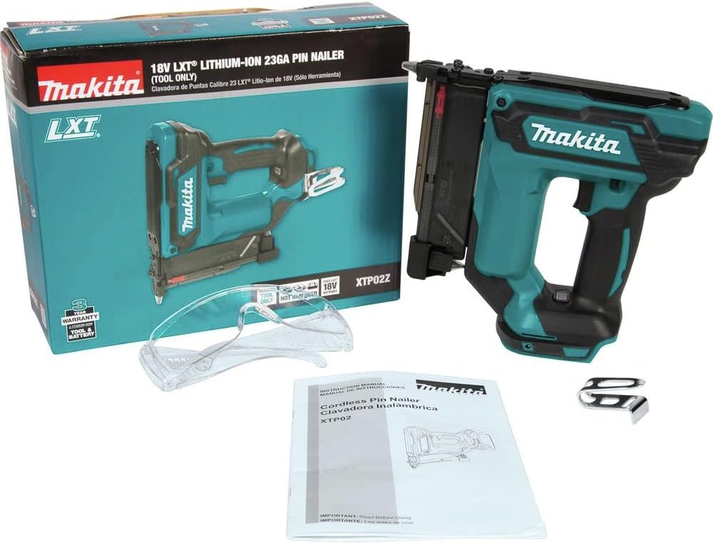 Makita XTP02Z-R 18V LXT Lithium-Ion Cordless 23 Gauge Pin Nailer (Tool Only) (Renewed)