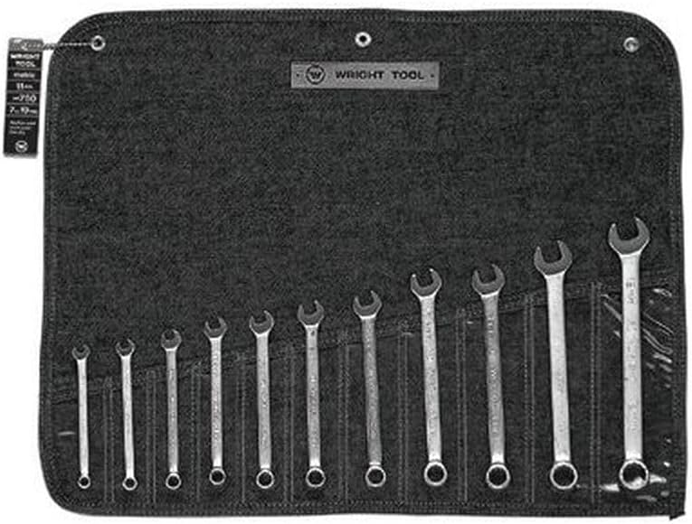Wright Tool 750 12 Point Metric Combination Wrench Set, 7mm - 19mm (11-Piece)