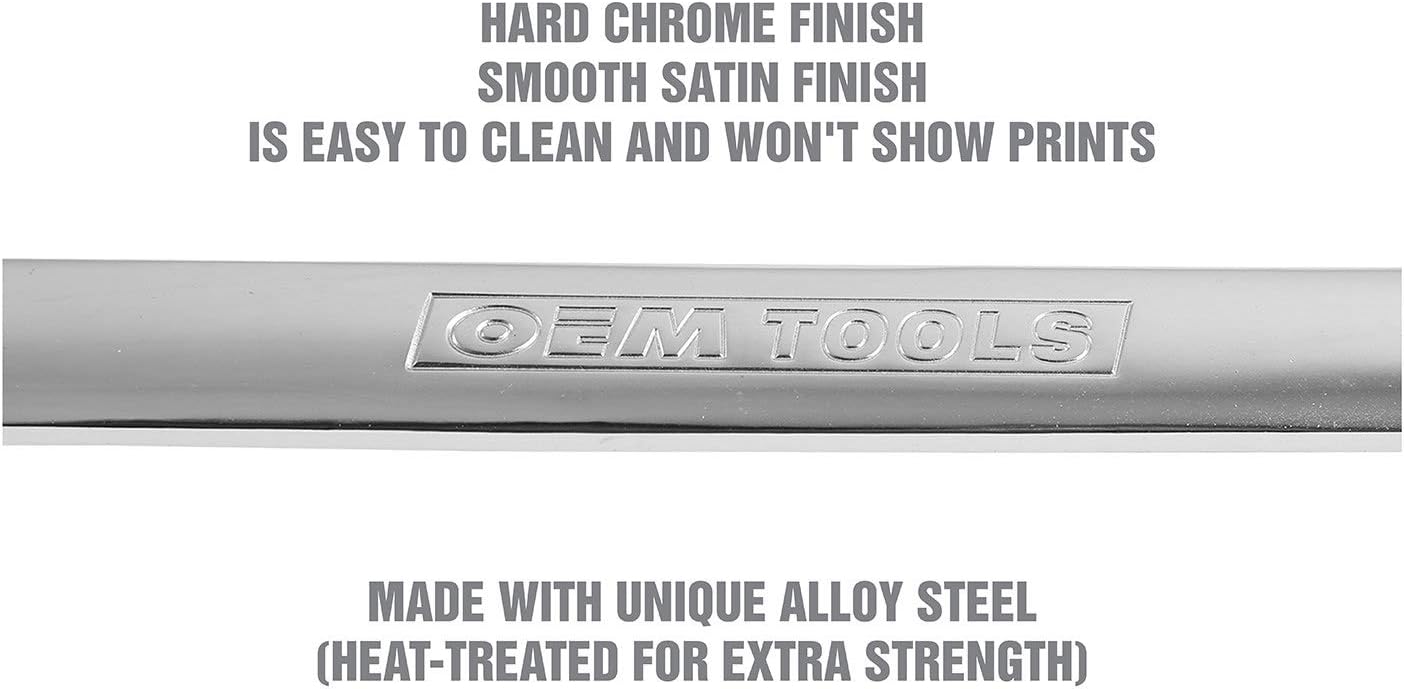 OEMTOOLS 23994 16PC Combo Wrench Set, Metric Wrench Set 6mm-22mm, Posi Grip Wrenches, Heat Treated Steel, Foam EVA Tray