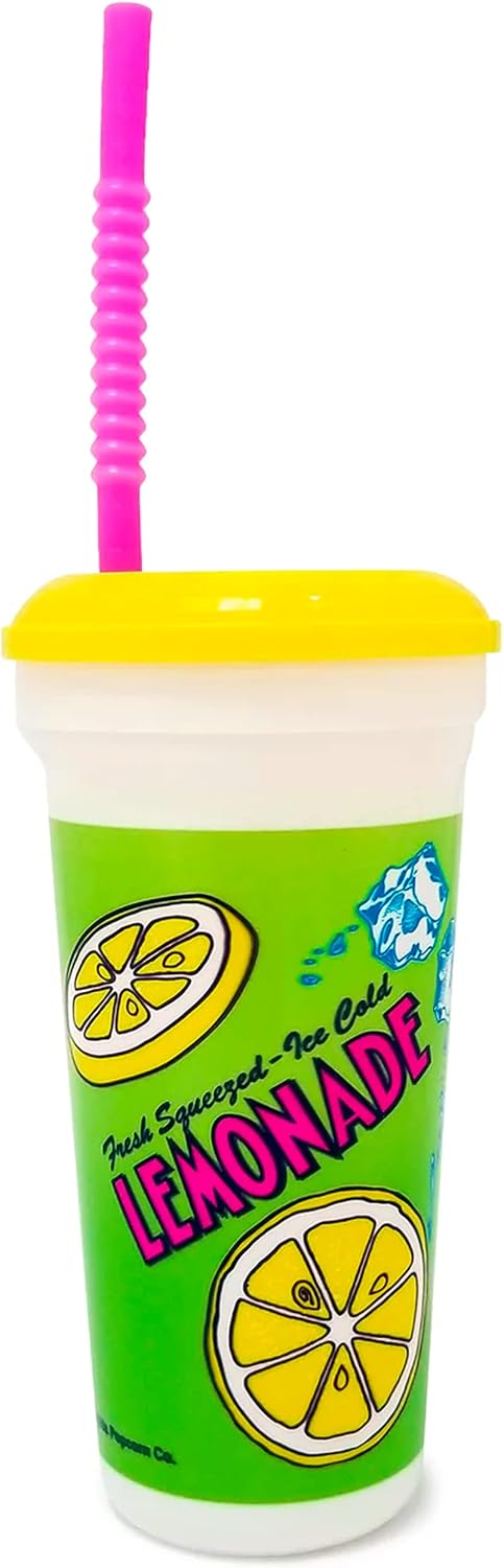 Popcorn Supply Company Gold Medal Lemonade Cup, 32-oz. Double-Poly Plastic with Lid and Straw (200/CS)