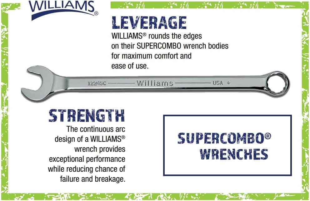 Williams MWS-1B 8-Piece Super Combo Wrench Set