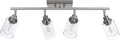 MELUCEE 4 Light Track Lighting Kit 28.7 Inch Bathroom Vanity Light Fixtures Brushed Nickel Ceiling Spotlight Fixture for Hallway Porch Foyer Bath Storage, Clear Glass Shade