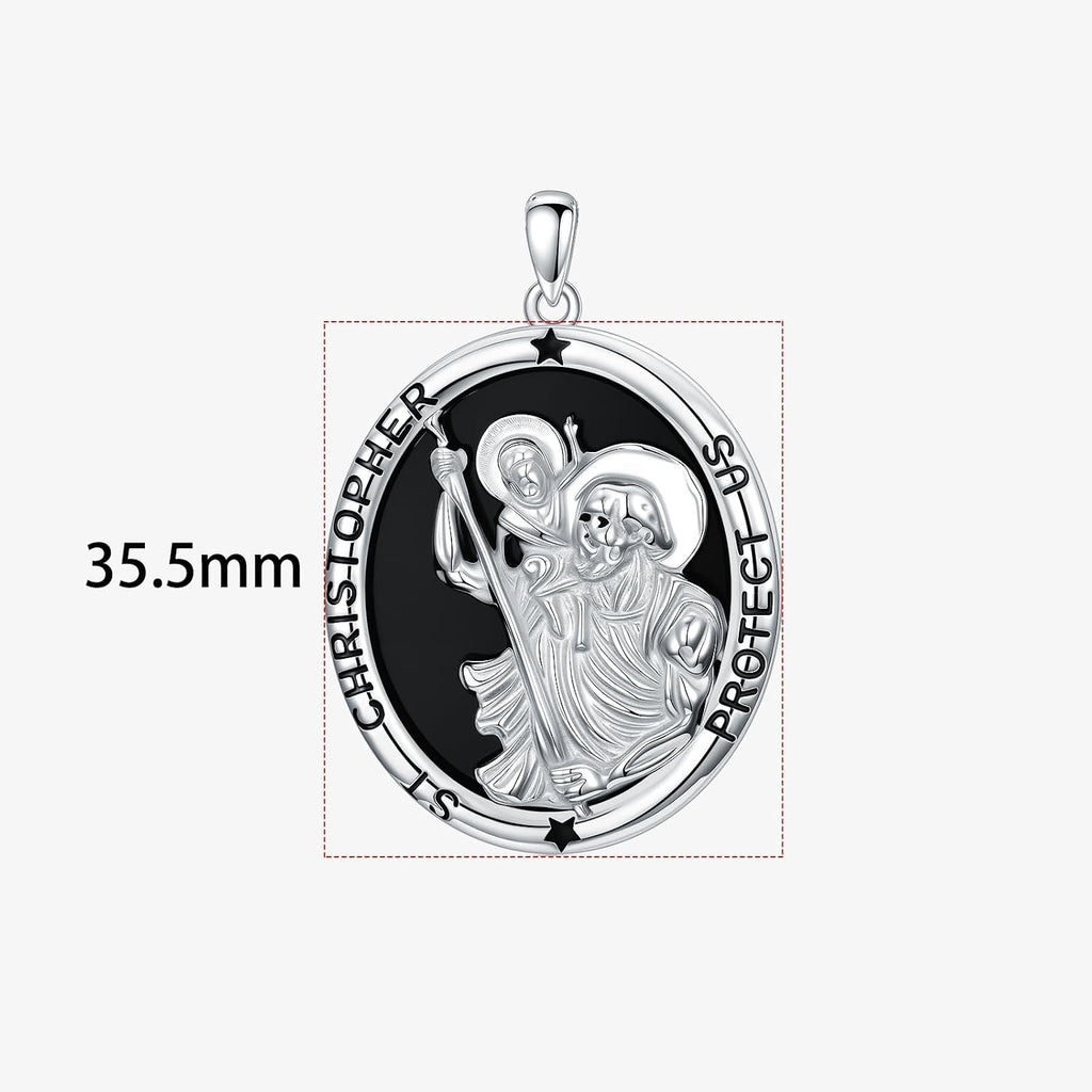 Real Sterling Silver Religious Necklace for Women, s925 Silver Cross Necklace Christian Religion Jewelry for Confirmation Baptism Ladies Mom, 18+2'