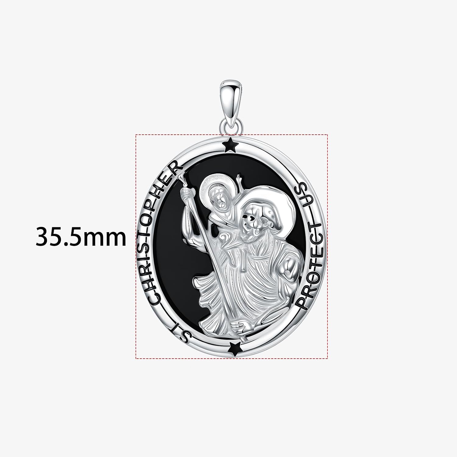 Real Sterling Silver Religious Necklace for Women, s925 Silver Cross Necklace Christian Religion Jewelry for Confirmation Baptism Ladies Mom, 18+2'