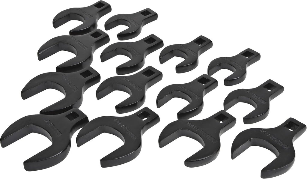 Klutch Jumbo SAE Crowfoot Wrench Set - 14-Pc.