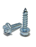 #14 x 1' - Hex Washer Head Slotted Sheet Metal Screw Zinc Plated 1000 Pcs Sheet Metal Screws B2B