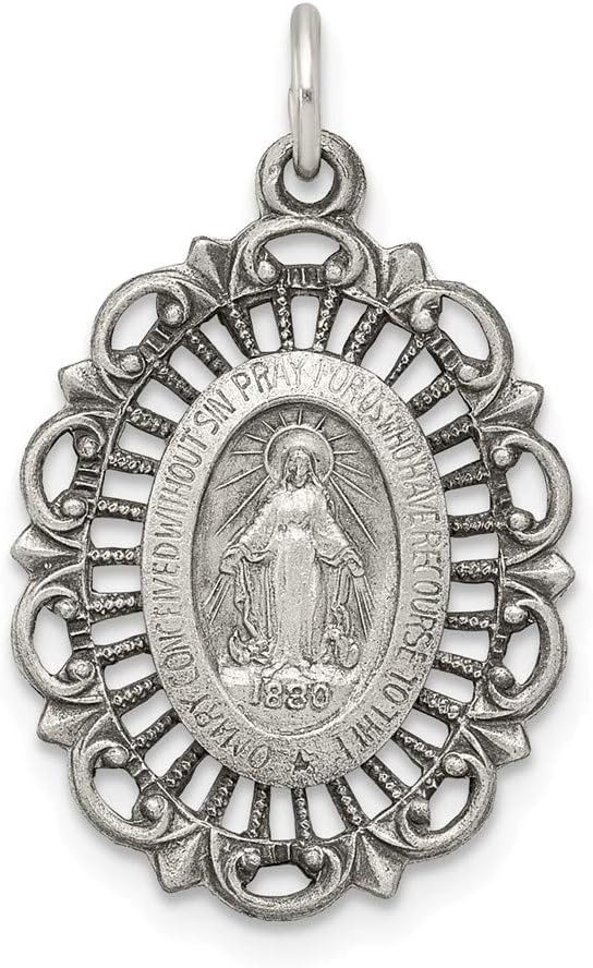 Sterling Silver Antiqued Miraculous Medal