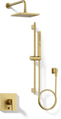 Kohler K-26273-Y-2MB Honesty Shower Kit with Showerhead, Handshower, and Trim, 2.5 gpm, Vibrant Brushed Moderne Brass
