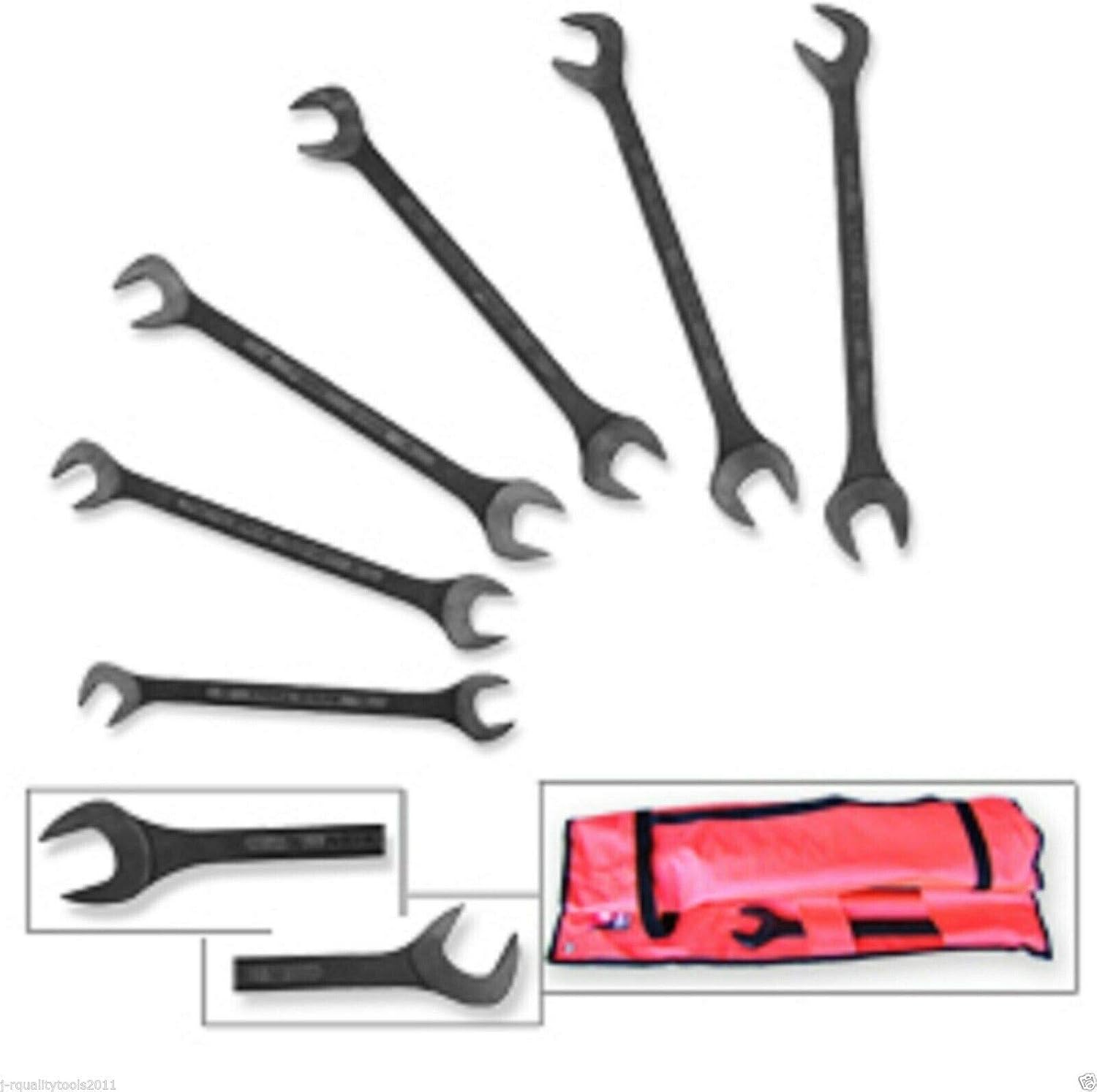 VCT 6pc Black Oxide Jumbo Angle Wrench Set, SAE
