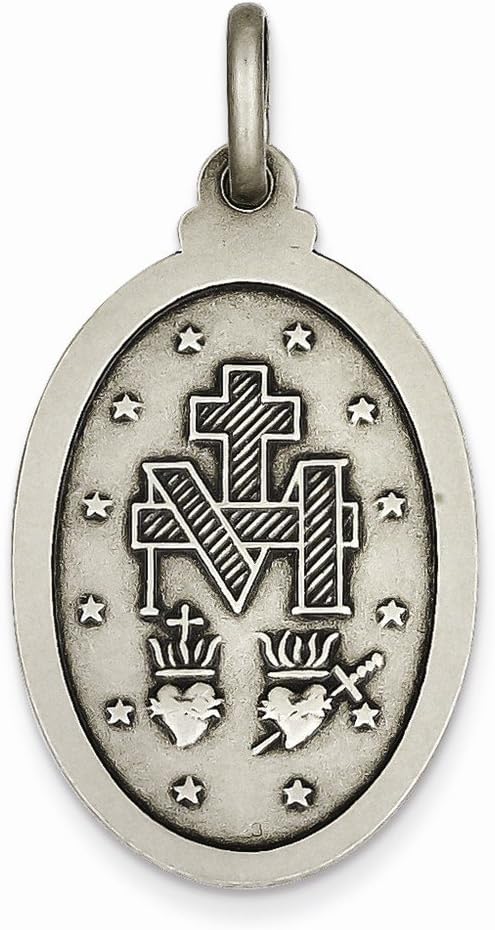Sterling Silver Antiqued Miraculous Medal