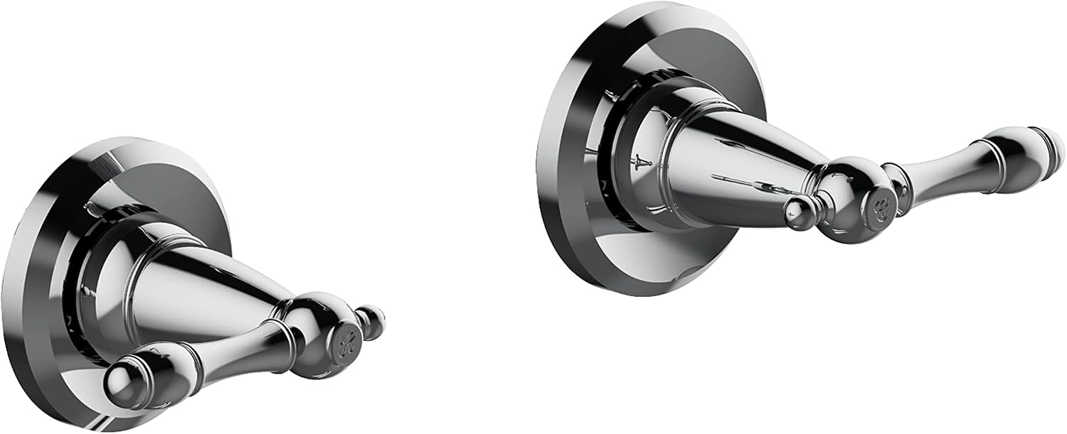 Oakmont Bath and Shower Trim Kit with Valve, Dual-Handle, High-Pressure Shower Head, Water-Saving, Polished Chrome, WaterSense Certified – Design House, 595694