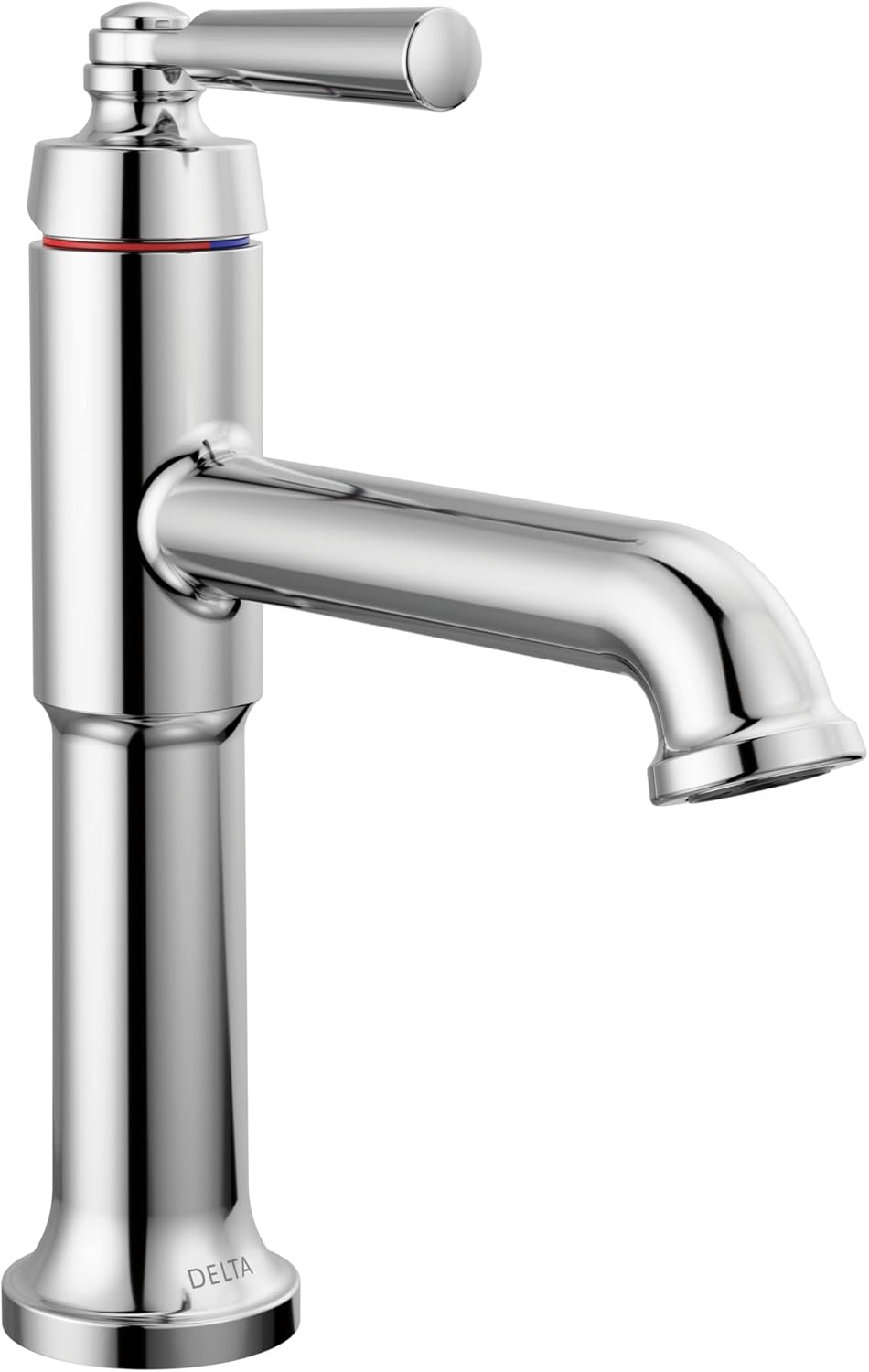Delta Faucet Saylor Single Hole Bathroom Faucet, Single Handle Bathroom Faucet Chrome, Bathroom Sink Faucet, Diamond Seal Technology, Drain Assembly, Chrome 536-MPU-DST