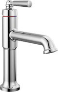 Delta Faucet Saylor Single Hole Bathroom Faucet, Single Handle Bathroom Faucet Chrome, Bathroom Sink Faucet, Diamond Seal Technology, Drain Assembly, Chrome 536-MPU-DST
