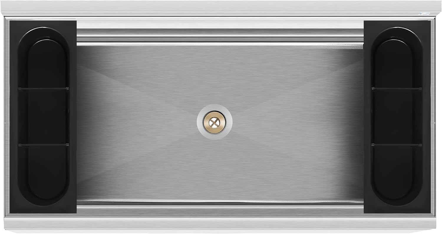 KoolMore 36 Inch Commercial Stainless Steel Underbar Ice Bin with Siding Lid, NSF Certified (KM-UIB-1836)