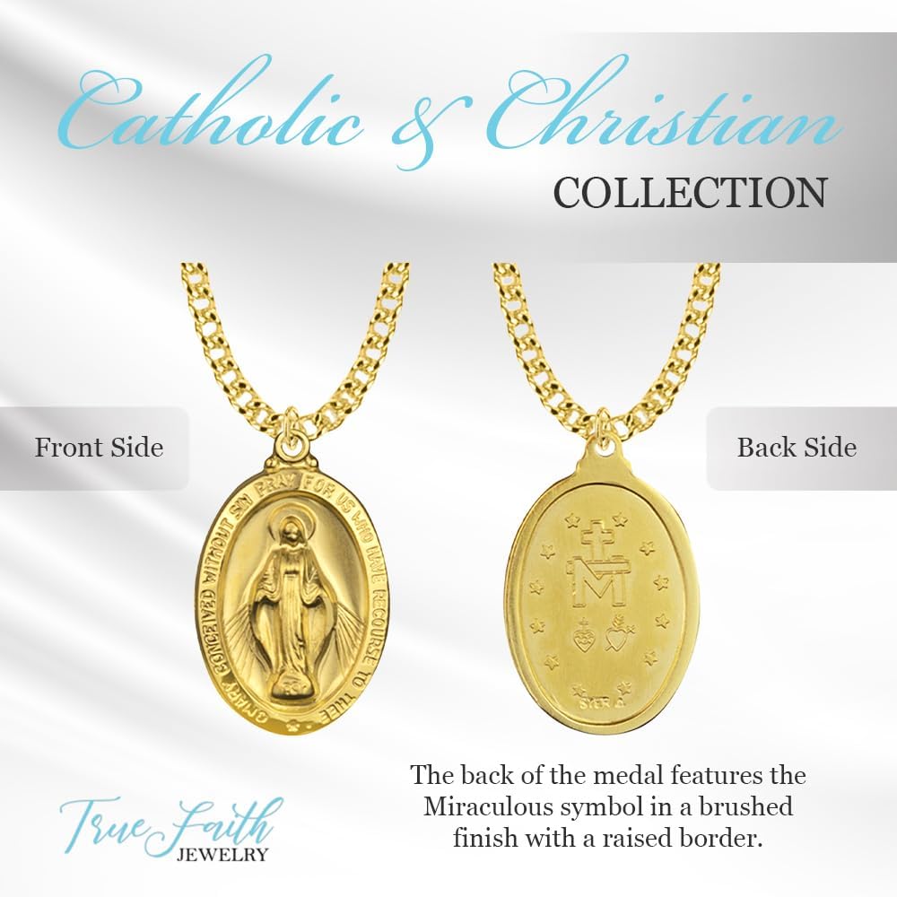 True Faith Jewelry Medal Oval 1-1/8 Inch