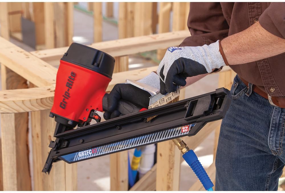Grip-Rite GRTFC83 30-Degree Short Body Paper Tape Framing Nailer, Accepts 2' to 3-1/4' Clipped and Round Head Paper Tape Framing Nails