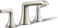 Kohler K-22020-4-SN Kohler K-22020-4 Tempered 1.2 GPM Widespread Bathroom Faucet with UltraGlide and Pop-Up Drain Assembly
