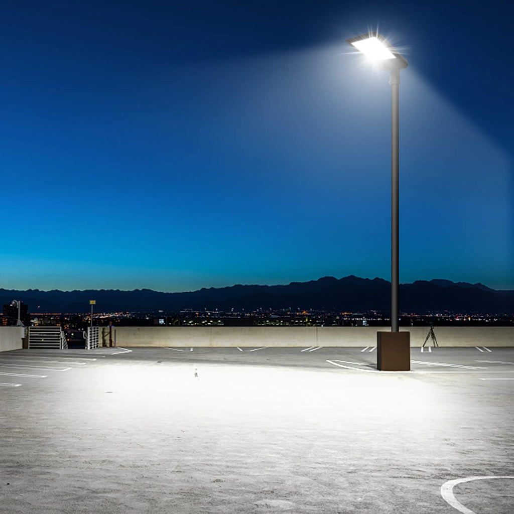 300W LED Parking Lot Light Outdoor 45000LM Bright Dusk to Dawn FloodLights for Street 5500K 100-277V Commercial Security IP65 Waterproof Exterior Lighting Yard Driveway Garage Park 3 Pack