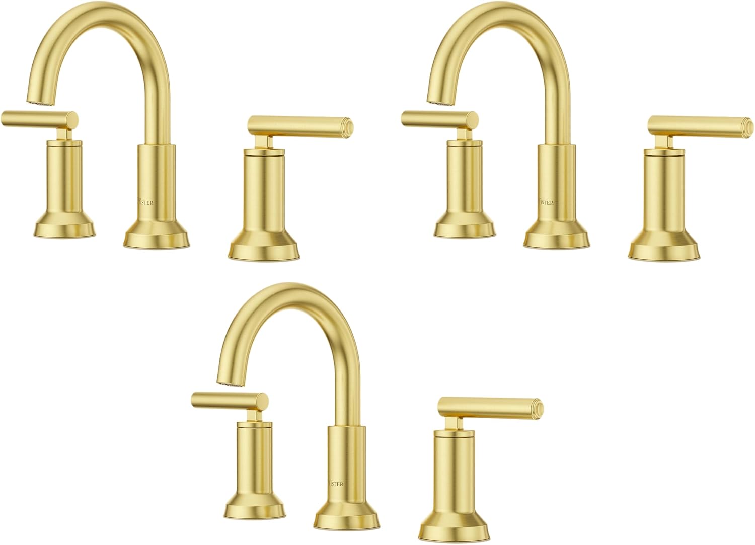 Pfister Capistrano Bathroom Sink Faucet, 8-Inch Widespread, 2-Handle, 3-Hole, NSF Certified, Brushed Gold Finish, LF049CSOBG (Pack of 3)