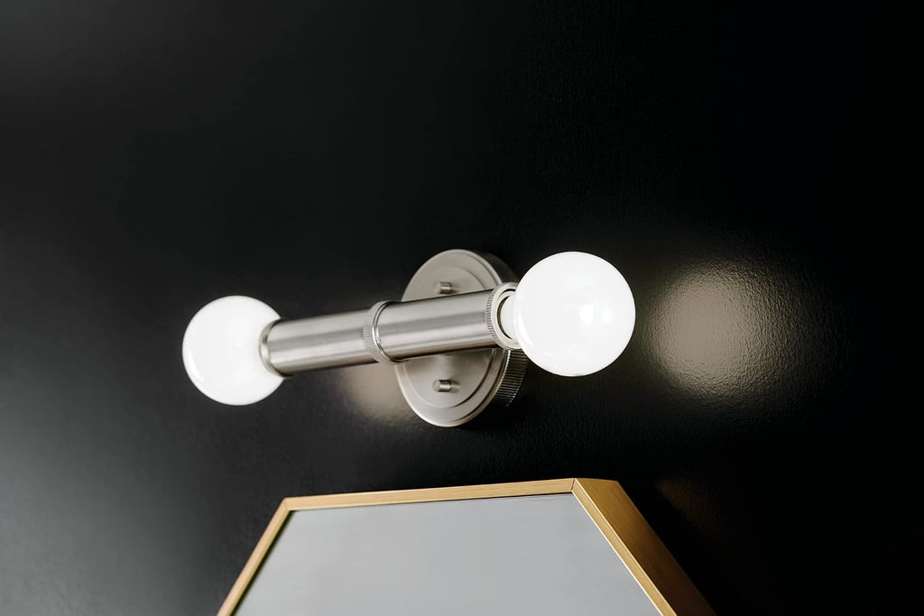Kichler Torche 9.75 Inch 2 Light Wall Sconce in Brushed Nickel