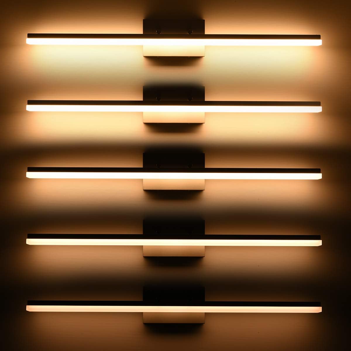 mirrea 36in Modern LED Vanity Light for Bathroom Lighting Dimmable 36w Brushed Nickel (Warm White 3000K)