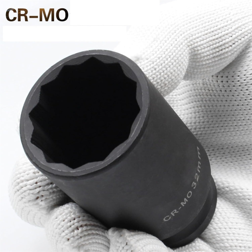 21Pcs 1/2' Square Drive 12 point Deep Socket Bit Ratchet wrench Sockets Hand Tool 12 Angles Plum Blossom Sleeve 8-38mm