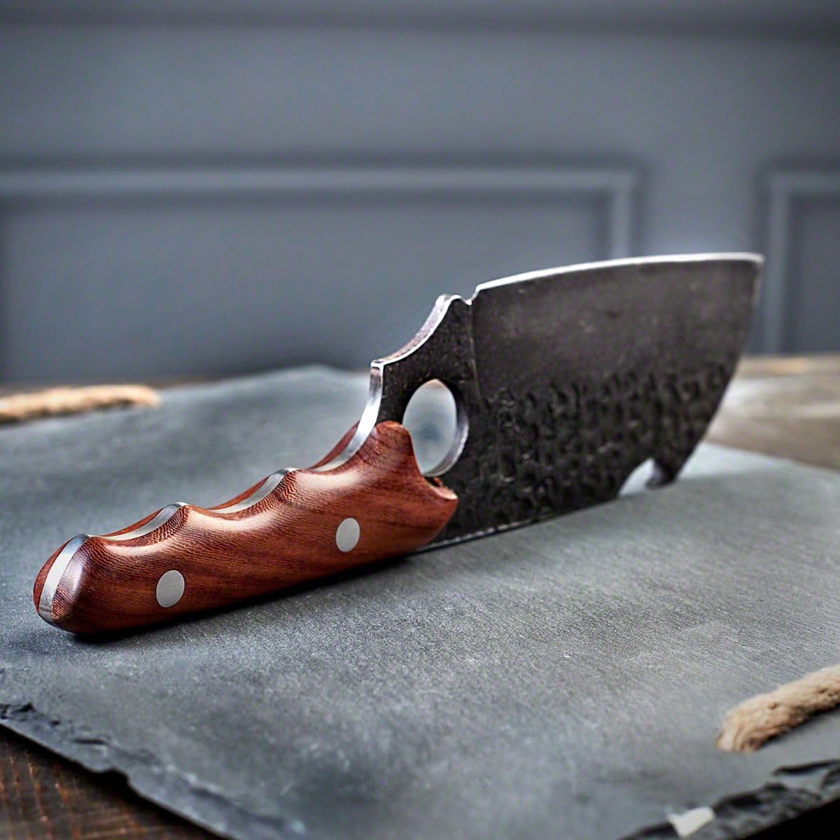 Personalized Meat Cleaver Knife, Set of 5 - Custom Groomsmen Ideas for BBQ Lovers, Grill Masters, or Home Chefs
