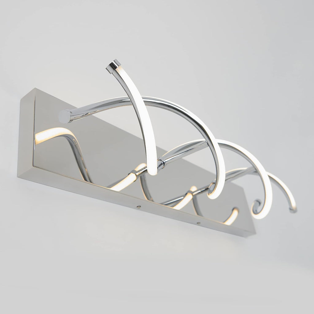 artika DNA Chrome Integrated LED Vanity Light – Modern Bathroom Lighting Fixture – 19W, 1100 Lumens – Dimmable, Energy Efficient LED Light – Easy Installation, Chrome Finish
