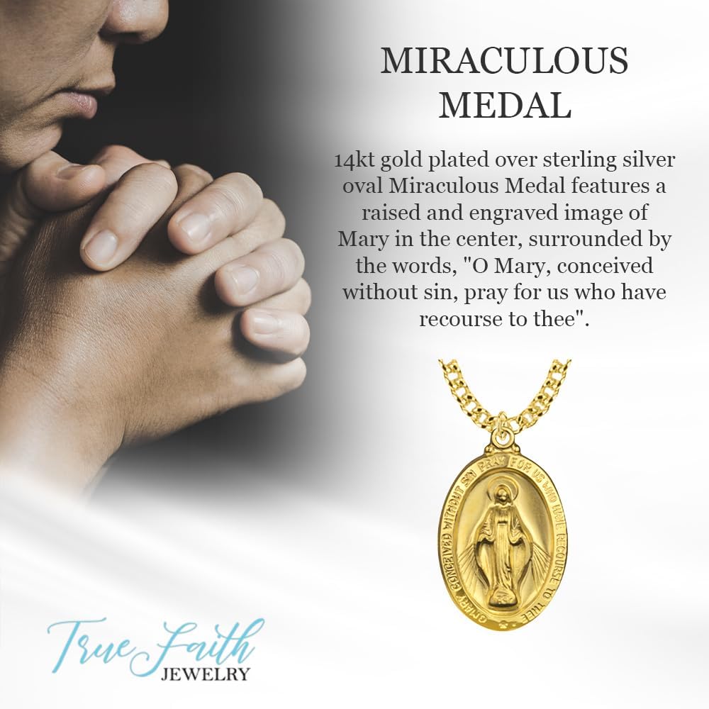 True Faith Jewelry Medal Oval 1-1/8 Inch