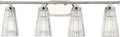 Savoy House 8-1745-4-109 Chantilly Vintage Traditional Clear Ribbed Glass Bathroom Vanity Light, 4-Light 240 Total Watts, 10' H x 31' W, Polished Nickel