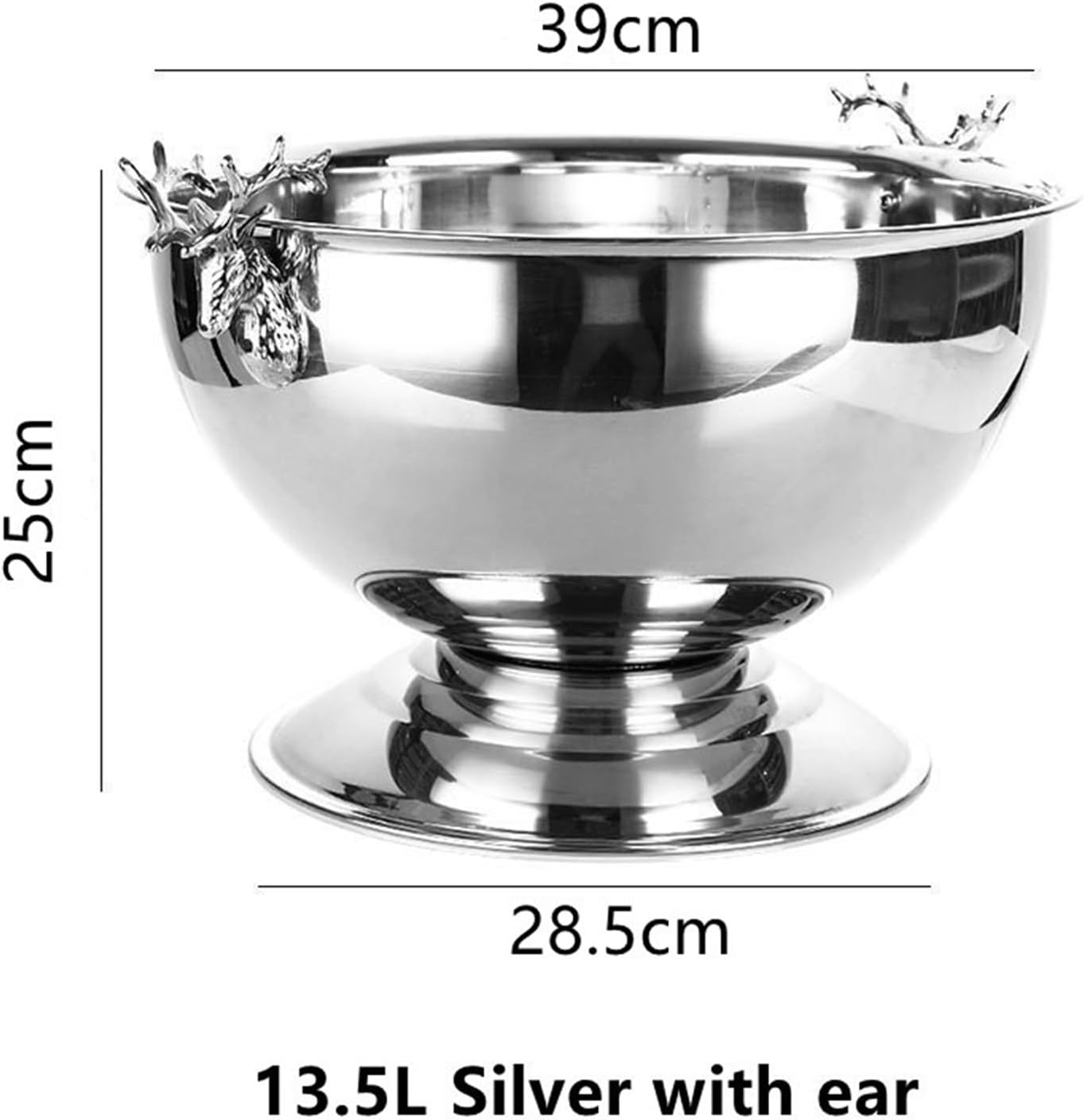 Ice Bucket Stainless Steel Champagne Basin Wine and Liquor Large Ice Bucket Large Ice Tray Bucket Ice Grain Bucket Bar Hotel Ktv Metal Ice Bucket Beverage Tub