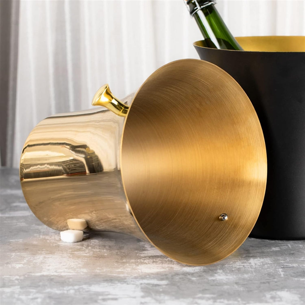 Ice Bucket Champagne Bucket Unique Shape Stainless Steel Champagne Bucket Household Ice Bucket Bar Ktv Ice Wine Cooler Iced Long-lasting for Home Bar Ice Bucket Beverage Tub (Color : 1)