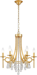 Modern Crystal Chandeliers for Dining Room, 6-Lights Gold Round Chandelier for Entryway, Crystal Chandelier Pendant Ceiling Lighting Fixture for Living Room Bedroom Kitchen Island Foyer Staircase