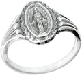 Extel Miraculous Medal Sterling Silver Ring, Size 8
