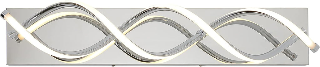 artika DNA Chrome Integrated LED Vanity Light – Modern Bathroom Lighting Fixture – 19W, 1100 Lumens – Dimmable, Energy Efficient LED Light – Easy Installation, Chrome Finish